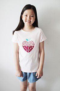 딸기 스팽글 티셔츠-5T 한장